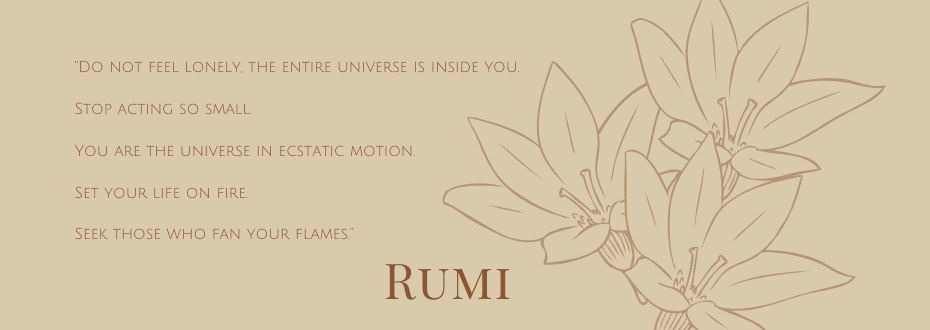 Framed motion quote by Rumi