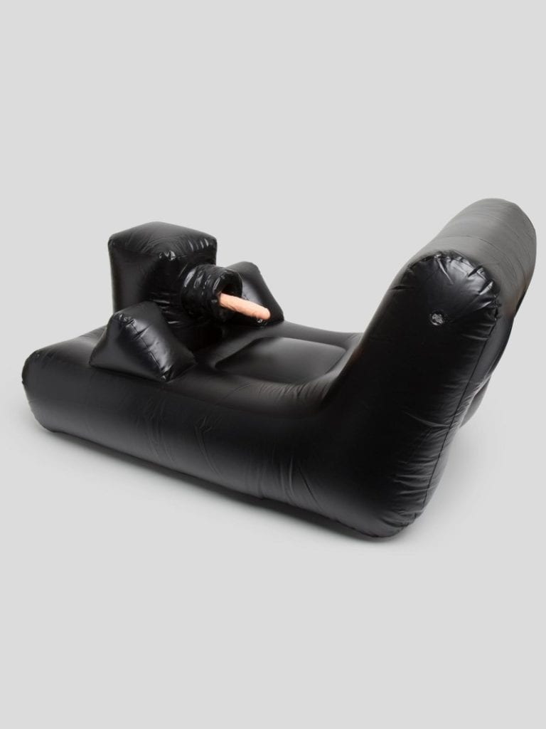 Dark Magic Inflatable Remote Control Thrusting Sex Machine black colour with dildo