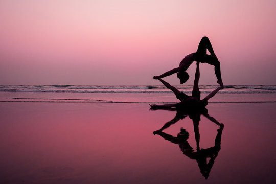 Tantra yoga on the beach