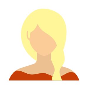 Woman with braided blond hair