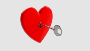 heart with a key
