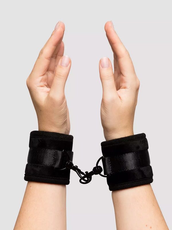Bondage Boutique Soft Handcuffs on hands